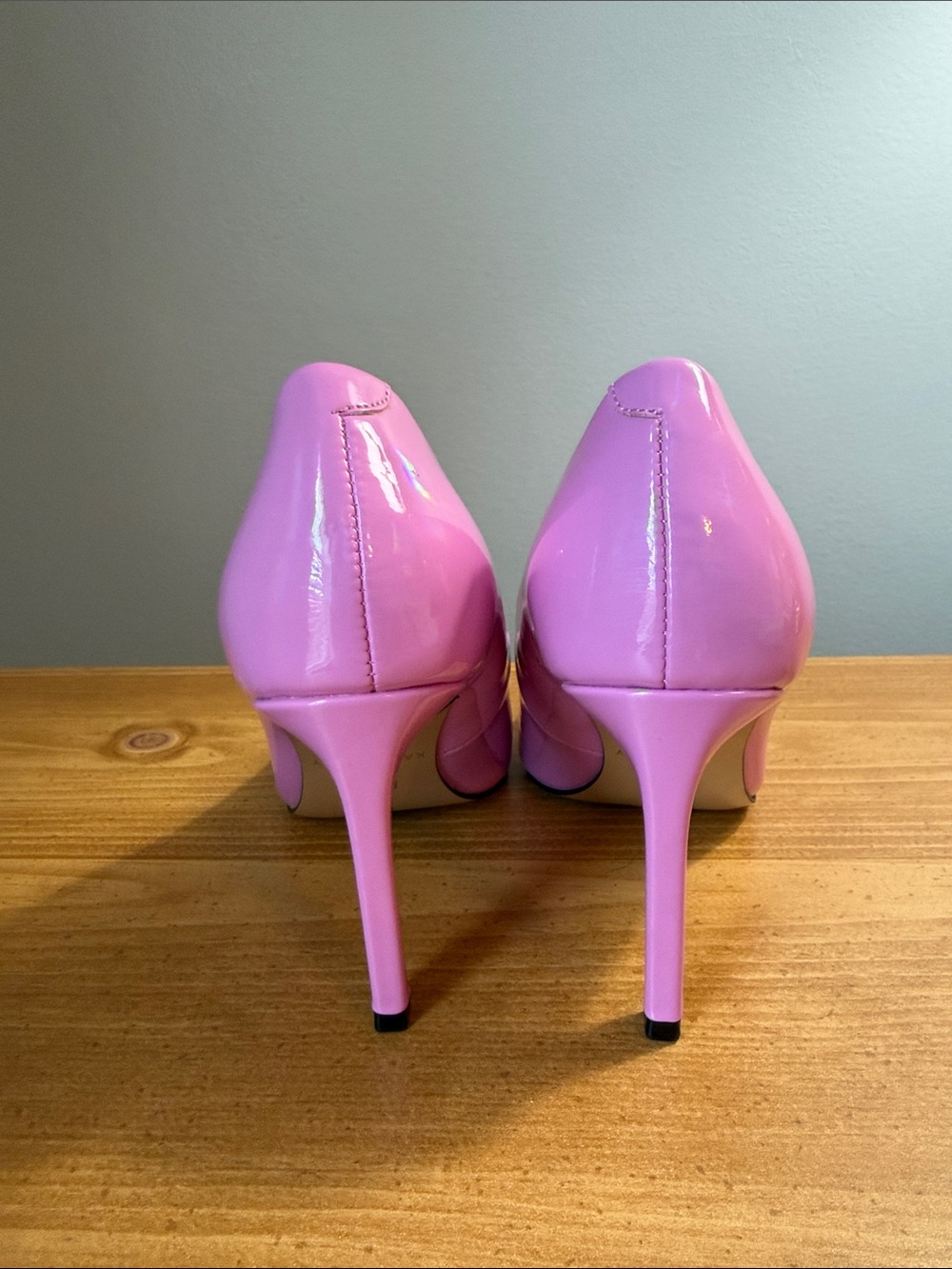 Katy Perry Marcella Pink Patent Pointed Toe Stiletto Pumps - Picture 3 of 5